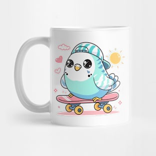 Budgie Skateboarding Mug